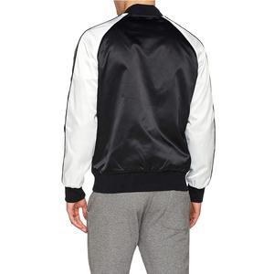 Veste en satin pour hommes, tenue américaine personnalisable, manches courtes, design de bande, à la mode, bon marché, vente en gros, - Product Image 3