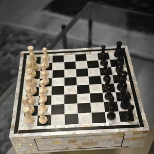 ILAHI's Eco-Friendly Rustic Polished Rectangle <b>Chess</b> <b>Board</b> Game 100% Handmade Pure Wood Animal/Love Style Customized Size <b>Chess</b> - Product Image 1