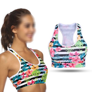 Sublimation Front Women's <b>Plus</b> <b>Size</b> High for Spandex/Polyester 220 GSM Quick Dry Eco-Friendly Sports <b>Bra</b> for Gym Yoga Fitness - Product Image 3