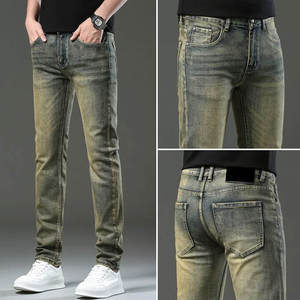 Jeans en denim pour homme de qualité supérieure, dotés d'un design classique à cinq poches pour un look urbain décontracté, élégant et confortable. - Product Image 6
