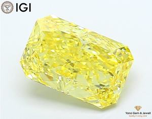 Diamante Cultivado en Laboratorio CVD de 3.50 Quilates, Color Amarillo Intenso, Claridad VS1, Corte Radiante, con Certificado IGI, Perfecto para Anillo - Product Image 1