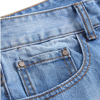 Jeans de Mezclilla Azul para Hombre, Corte Recto, Cintura Media, Lavado Casual, 100% Algodón, Calidad Premium, Elásticos, Ecológicos, Transpirables y Resistentes al Viento