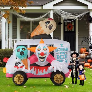 Decorazioni Gonfiabili di Halloween a Forma di Camion dei Gelati Clown in PVC da 2,4 Metri - Product Image 6