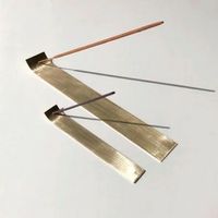 Porte-encens en laiton massif de qualité supérieure – Plateau à encens architectural en métal fini à la main – Décoration minimaliste zen pour la maison