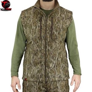 Gilet utilitaire softshell pour homme, col montant, fermeture éclair intégrale, double poche zippée sur la poitrine, pour la chasse et la pêche, coupe-vent, léger - Product Image 1