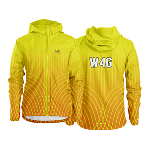 Custom Printed Front Logo Zipper Pattern High Quality Eco Friendly <b>Waterproof</b> Breathable Nylon Coated Hooded Windbreaker <b>Jacket</b> - Product Image 4