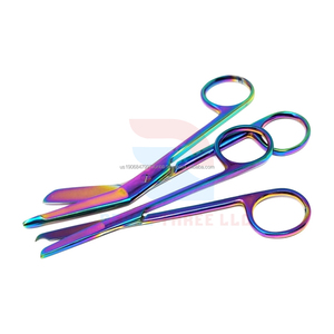 Ciseaux à pansements Lister, ensemble chirurgical 3 pièces, forceps hémostatique 4,5 po, forceps 5,5 po en acier inoxydable, manuel, certifié CE, classe médicale - Product Image 3