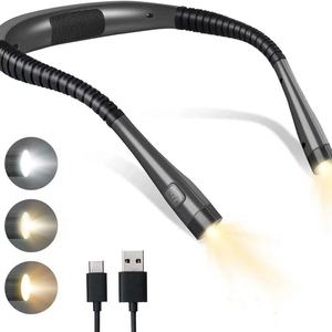 Flexible LED Neck Headlamp Type-C Rechargeable <b>Reading</b> <b>Light</b> <b>Book</b> Lamp for Dormitory Travel Sewing - Product Image 4