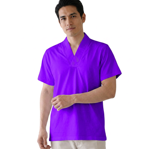 Camiseta de algodón blanca de manga corta con cuello en V para hombre, corte regular, informal, de punto, transpirable, de color sólido - Product Image 4