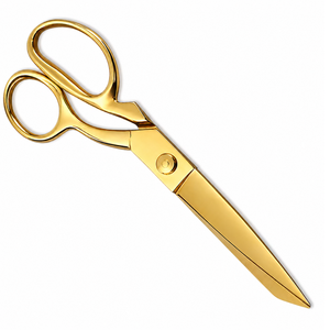 Ciseaux de tailleur OEM en acier inoxydable doré multi-usages à bord lisse avec poignée métallique pour la découpe de tissus (qualité DIY) - Product Image 2