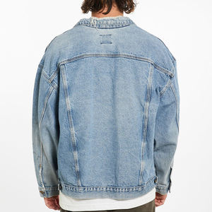 Veste en jean pour homme, imprimé intégral, 100% lavable, design basique, collection hiver, effet usé - Product Image 6