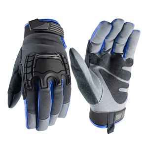 Gants de mécanicien en cuir synthétique de qualité supérieure, protection des mains par injection TPR, antistatiques, résistants aux chocs et aux perforations - Product Image 3