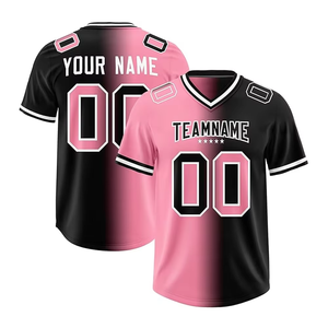 Maillot de football américain pour jeunes, imprimé en couleur, nom et numéro personnalisés, maille polyester à séchage rapide - Product Image 1