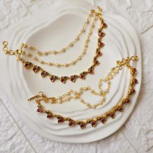 Trendy Clip-On and Cuff Earrings with Diamond Zircon Pearl Stones - Product Image 1