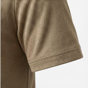 Polo à manches courtes pour homme, couleur kaki, coupe classique, tissu Oxford tissé, design boutonné - Product Image 6