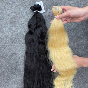 Productos populares: Cabello humano vietnamita negro y rubio en trama, cabello vietnamita virgen, sin enredos, sin caída, venta al por mayor. - Product Image 4