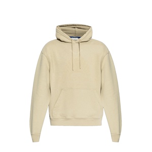 Vente chaude Hommes Slim Fit Hoodies 100% Coton Mélangé Taille Personnalisée Sweat Logo Personnalisé Pull avec Motif Uni Solide - Product Image 5