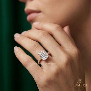 Emerald Cut Lab Grown Diamond Twisted Vine Band Anniversary Statement <b>Ring</b> Sparkly Under Halo <b>Ring</b> Custom <b>Dainty</b> Band <b>Ring</b> - Product Image 1