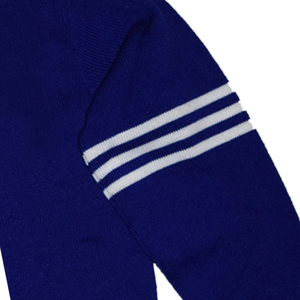 Women's Blue V-Neck Cardigan Full Sleeve Preppy Style 100% Acrylic Knitted Button Closure Autumn Wear - Product Image 4
