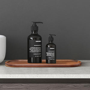 Plateau en bois d'acacia pour décor de comptoir de cuisine de ferme Assiette de rangement pour bouteille de savon parfum ou présentoir de restaurant utilisation de service - Product Image 6