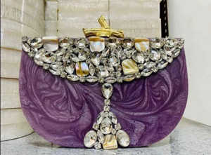 Bolso de mano de resina, cartera antigua para mujer, bolso de mano de calidad de tendencia para bolso de noche, boda - Product Image 4