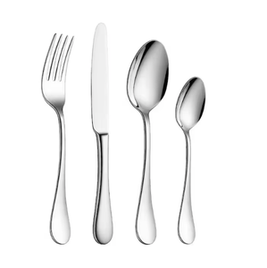 Classic Stainless Steel Cutlery <b>Set</b> <b>Mirror</b> Polish Teardrop Handle Flatware Wedding Utensils - Product Image 1