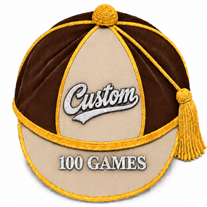 Casquette d'honneur de rugby brodée sur mesure avec pompon, 5 panneaux, en velours, pour étudiants sportifs, casquette académique de remise des diplômes de l'Angleterre - Product Image 1