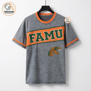 เสื้อยืดผู้ชาย Florida A&M FAMU ผ้าฝ้ายรักษ์โลก ยับยาก ระบายอากาศดี สวมใส่ในมหาวิทยาลัย ทรงปกติ คอกลม น้ำหนัก 300 กรัม แบบเป็นทางการ - Product Image 1