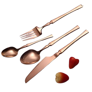 High End Quality Custom Stainless Steel <b>Knife</b> <b>Fork</b> Spoon Flatware Wholesale Hotel Cutlery Home & Hotel Use - Product Image 4