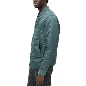 Chaqueta Bomber para Hombre, Color Verde Azulado, Cierre de Cremallera, Cuello Alto, Informal, Impermeable, para Invierno - Product Image 6