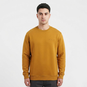 Sweat-shirts à col rond de haute qualité, unis, classiques, pour hommes, avec logo personnalisé, sweat-shirts épais, broderie - Product Image 5
