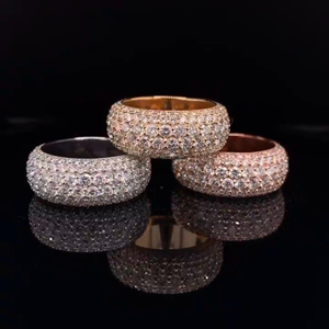 Anillos de Diamantes de Oro Sólido de 18K de Lujo, Corte Brillante Redondo, Diamantes Naturales Certificados por GIA, Joyería de Boda Unisex - Product Image 1