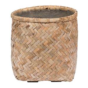 Maceta de Bambú Tejida a Mano al por Mayor, Cesta Natural para Interiores y Exteriores con Revestimiento de Cemento y Orificio de Drenaje, Decorativa Vintage para Plantas - Product Image 5