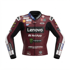 Men’s Cowhide Leather <b>Racing</b> <b>Jacket</b>/Chaqueta MotoCP Style CE Level 2 Armor Motorcycle Track Riding Protective Gear CE - Product Image 1