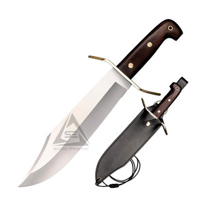 Fabrication en usine de couteaux Bowie en acier inoxydable avec manche en bois, de haute qualité, DIY, OEM, durables et personnalisables - Product Image 1