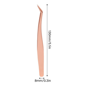 Pinzas para Pestañas de Acero Inoxidable, Pinzas para Pestañas Postizas de Alta Dureza (Pinzas Largas Oblicuas) - Product Image 3