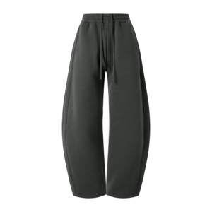 Men's Olive Green <b>Harem</b> Pants Elastic Waist Drawstring Casual Midweight Knitted Spandex Cotton Breathable Autumn Style - Product Image 2