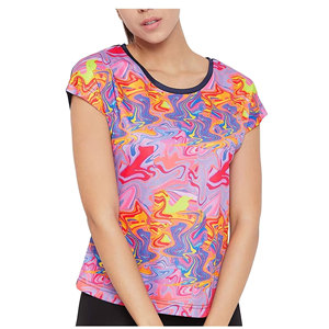 T-shirt imprimé pour femme, haut décontracté à motifs, vêtement léger et tendance pour un confort et un style quotidiens, haut graphique pour femme - Product Image 1