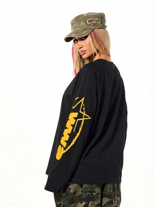 Camiseta de Manga Larga Personalizada para Mujer, Cómoda, de Algodón Premium, Básica, con Logotipo Personalizado, Fabricante de Ropa - Product Image 3