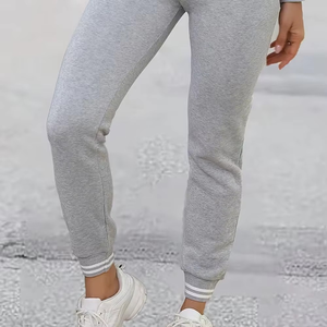 Wholesale Regular Fit Casual Cotton Fleece Trouser Women High Quality Lightweight Winter OEM High Waist Wide Leg Anti-static - Product Image 1