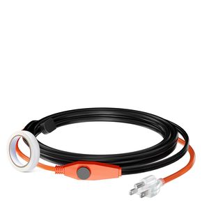 Cavo Riscaldante per Tubi da 3FT 7W/FT con Termostato Integrato, Nastro Termico per Tubi dell'Acqua, Protezione per Tubi in PVC e Metallo, Coperte e Riscaldatori Termici - Product Image 1