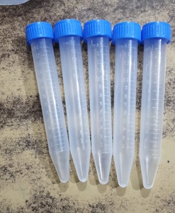 Tube à essai en polypropylène de 15 ml avec bouchon à vis bleu, fond conique, tube de centrifugation en plastique gradué, tube de stockage d'échantillons de laboratoire - Product Image 3