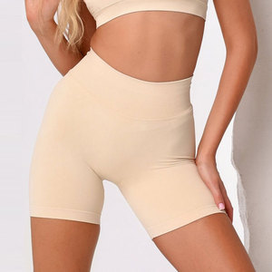 Pantalones Cortos Deportivos de Secado Rápido para Mujer, al por Mayor, para Gimnasio y Entrenamiento, de Material Elástico, con Efecto Levanta Glúteos y Fruncido, para Correr - Product Image 4