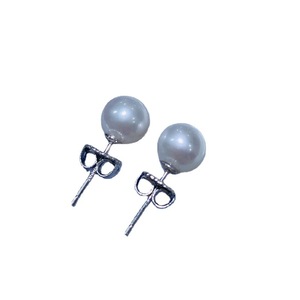 Aretes Básicos 2025 con Adorno Femenino, Perlas Redondas de Agua Dulce de 7-7.5mm, Aguja de Plata S925, Sin Núcleo, Regalo para Aretes - Product Image 5