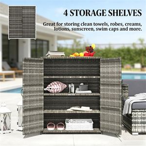 Armadio Contenitore Grigio Misto per Esterni, Piattaforma Resistente per Uso Interno ed Esterno - Product Image 2