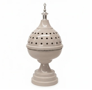 Quemador de Incienso de Metal Dorado con Mango de Madera, Ecológico, Duradero, Diseño Moderno y Antiguo para Bodas, Navidad, Difusor - Product Image 3