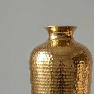 Artistic Form Handmade Tabletop <b>Vase</b> <b>Gold</b> Finish Contemporary Design Wedding Decor - Product Image 2