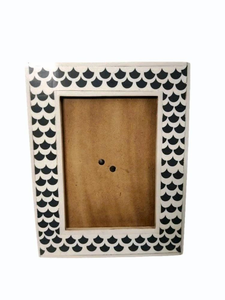 Cadre photo en résine fait main, forme personnalisée, peint à la main, blanc et rose, décoration d'intérieur, cadeau d'affaires FAIZA CRAFT FC-1478 - Product Image 5