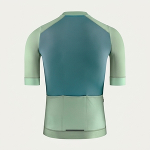 Maillot de Ciclismo Personalizado para Mujer, Manga Corta, Secado Rápido, Verde Azulado y Verde Menta, Espalda de Malla, Poliéster - Product Image 2