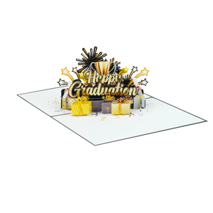 Tarjeta de Felicitación 3D Pop-Up de Graduación, Hecha a Mano, con Temática de Celebración, Tarjeta de Regalo de Felicitación, Suministro al por Mayor - Product Image 4